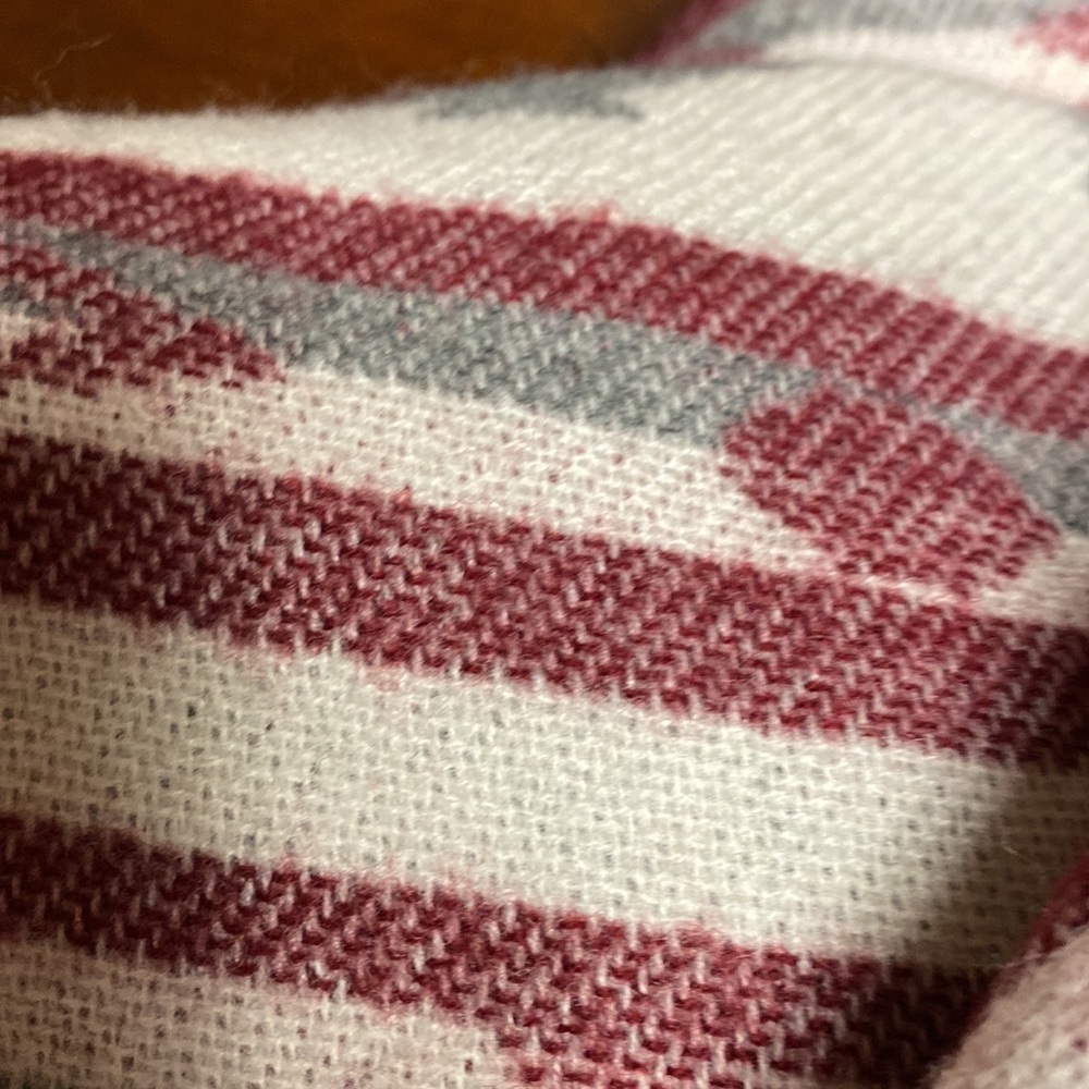 Opened In The Front Aztec Pattern Pancho Shawl - image 8